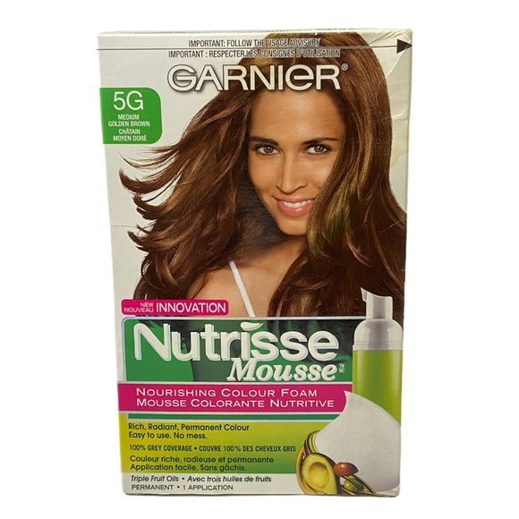 Garnier Nutrisse Mousse Hair Colour Kit 5G Medium Golden Brown Foam - Picture 1 of 6